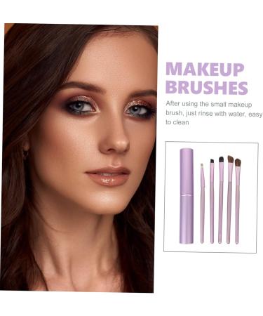 20 Pieces Eyeshadow Horsehair Makeup Brush Flat Eyeshadow Brush Gel Eyeliner Brush Blending Brush Makeup Brush for Girls Mixing Eyeshadow Brush Tool Purple - Buy Online on GoSupps.com