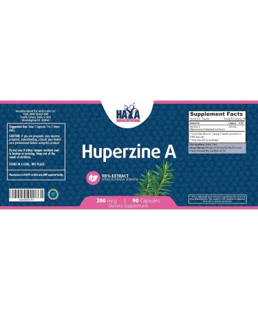 Huperzine A 98% Extract | 90 Capsules x 200mcg | Cognitive Support Supplement - Buy Online on GoSupps.com