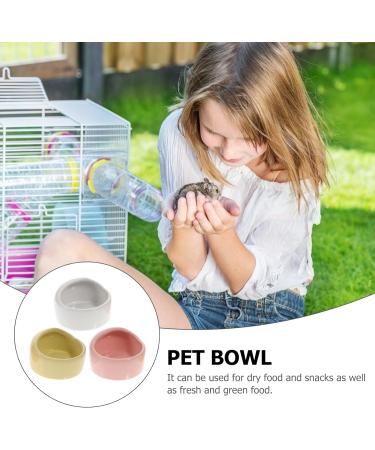 Balacoo Hamster Feeding Bowls- 3Pcs Pet Water Dispenser Ceramic Animal Dishes Food and Water Water Bowl for Mouse Dog (Random Color) - Buy Online on GoSupps.com