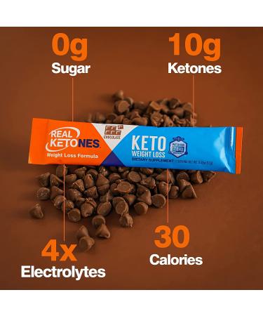 Real Ketones D BHB + Electrolytes Chocolate Drink Mix - 20 Packets - Buy Online on GoSupps.com
