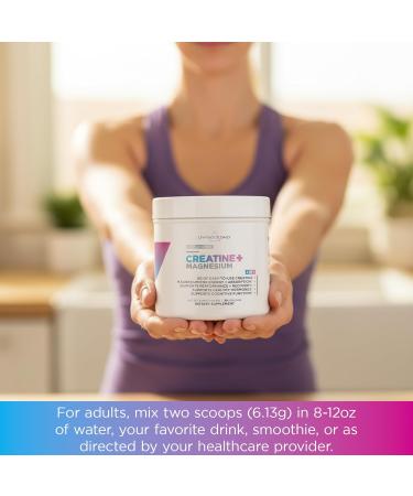 Livingood Daily Creatine + Magnesium Powder Unflavored | 5g Micronized Creatine Monohydrate with Magnesium for Energy Muscle Recovery & Performance | 30 Servings - Buy Online on GoSupps.com