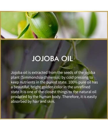 Organic Jojoba Oil 100% Pure | Cold Pressed Multi-Purpose Carrier Oil for Hair Face Skin and Beard - 1 Fl Oz (30ML - Buy Online on GoSupps.com