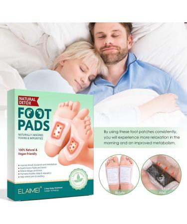 Detox Foot Pads for Stress Relief & Deep Sleep 20 Pieces with Vinegar & Ginger Powder | Improve Sleep Quality & Blood Circulation - Buy Online on GoSupps.com