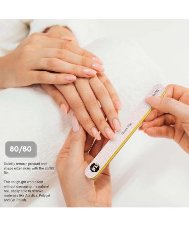 New* JND Professional Salon Grade Double Sided Emery Board Nail Files Buffer Polisher Natural Manicure Pedicure Acrylic Gel Nails (10Pack) (80/80) 80/80 10.0 - Buy Online on GoSupps.com