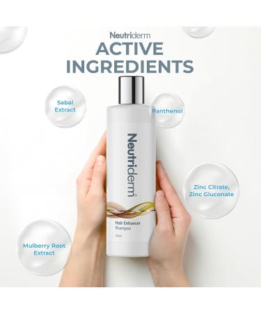Neutriderm Hair Enhancer Shampoo - Thickening & Strengthening for Weak Thinning & Damaged Hair - 250ml (8.45 fl oz) | International Shipping Available - Buy Online on GoSupps.com