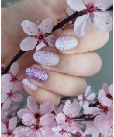 Zaubern gel4Home- Nail foils 16 pieces Nailwraps (Flower French)