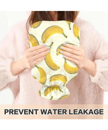NAANLE Cartoon Banana Heat Bottle - 1L Transparent Hot Water Bottle for Pain Relief & Cold Therapy | Ideal Hand & Foot Warmer - Buy Online on GoSupps.com