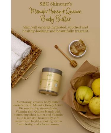 SBC Skincare Manuka Honey & Quince Body Butter - 400ml | Body Cream With Shea Butter And Vitamin E | Body Butter For Dry Skin | Restoring Body Lotion - Buy Online on GoSupps.com
