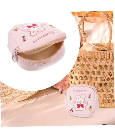 DOITOOL Pink Reusable Menstrual Bag Organizer - Washable Period Holder for Women - Small Bear Pouch for Tampons and Pads - Portable Travel Makeup and Nursing Organizer - 1 Count - Buy Online on GoSupps.com