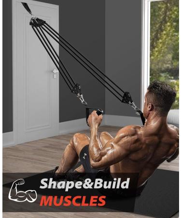 Ezona 200lbs Resistance Bands Set for Men and Women - Heavy Exercise Bands with Handles, Door Anchor, Ankle Straps - Home Gym, Yoga, Physical Therapy - Buy Online on GoSupps.com