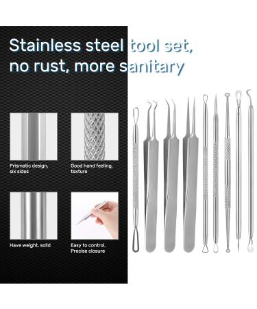 Shop Blackening Remover & Pimple Tool Set - 9-Piece Blackhead Extractor Kit for Perfect Skin Care | International Shipping - Buy Online on GoSupps.com