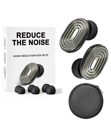Ear Plugs for Sleeping Noise Cancelling Reusable Silicone Earplugs for Concerts Quiet Noise Ear Plugs for Shooting Range/Noise Sensitivity/Motorcycles/Hearing Protection -S M L Bright Black Case