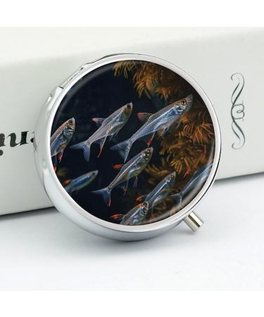 Portable 3 Compartment Pill Box - Transparent Fish Design Travel-Friendly Pill Organizer for Handbag & Pocket - Buy Online on GoSupps.com
