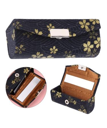 Buy Solustre Lipstick Case with Mirror - Elegant Satin Cosmetic Storage Box for Lipstick (Black) | Perfect Gift for Women - Buy Online on GoSupps.com