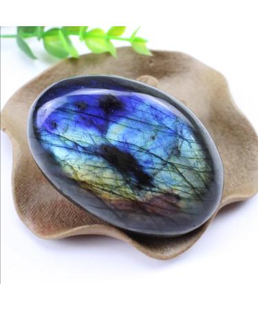 Labradorite Palm Stones Set of 2 Smooth Energy Healing Crystals - Buy Online on GoSupps.com