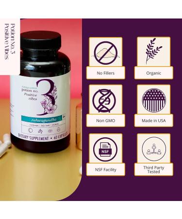 Organic Ladybug Potions Mood Pills - Boost Mood & Energy, Reduce Stress - Ashwagandha, Cordyceps, Holy Basil & Rhodiola - Potion No. 3 - Buy Online on GoSupps.com