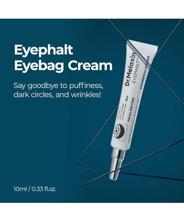 Eyephalt Eyebag Cream - Reduce Puffiness Dark Circles & Fine Lines | EGF Anti-Aging Under Eye Moisturizer with Niacinamide & Ceramide - 0.33 fl. oz - Buy Online on GoSupps.com