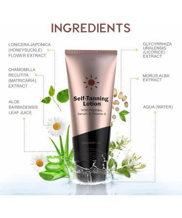  FRDUGA Self-tanning lotion for body and face instant self-tanner tanning accelerator self-tanning lotion (125 ml lotion) - Buy Online on GoSupps.com