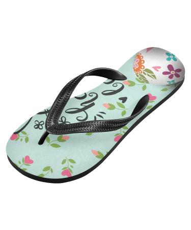 Mnsruu Rabbit Leaf Print Flip Flops Stylish Comfort for Home Hotel Spa and Travel | XS for Men & Women - Buy Online on GoSupps.com