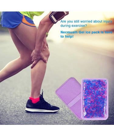 Animal Pattern Reusable Ice Pack 7.5 x 4.8 Inch - Hot/Cold Gel Bead Pack for Injuries - Knee & Back Pain Relief - Purple (2 Pack) - Buy Online on GoSupps.com
