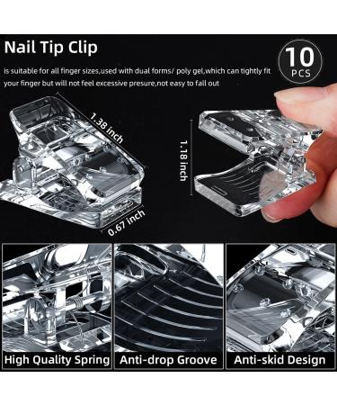 Weiyi 20 Nail Tip Clips - Quick Polygel Nail Shape Tool for Easy Nail Art & Extensions - Buy Online on GoSupps.com