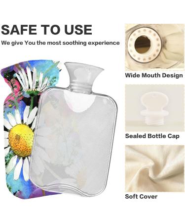 NAANLE 2L Hot Water Bottle with Chrysanthemum Cover | Pain Relief & Heat Therapy for Menstrual Cramps | Large Warm-Up Bag for Hand & Foot Care - Buy Online on GoSupps.com