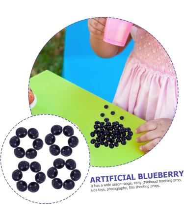 HOMSFOU 250 pcs Simulation blueberry faux blueberries pretend play fruit lifelike fruit faux blueberry decor realistic blueberries fruits simulation fruit crafts resin artificial - Buy Online on GoSupps.com