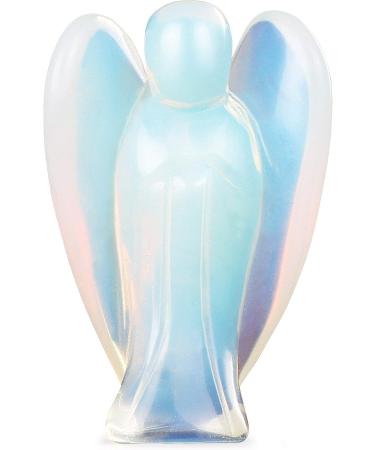 Artistone Opalite Angel Crystal Hand-Carved 2.0 Inch Healing Guardian Gemstone Statue Thanksgiving Guardian Gift Pocket Angel with Gift Box (Opalite) - Buy Online on GoSupps.com