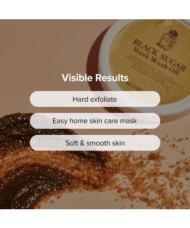 SKINFOOD Black Sugar Mask Wash Off 120g - Facial Hydrating Exfoliator for Blackheads - Buy Online on GoSupps.com