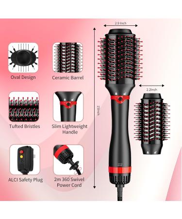 4 in 1 Hair Dryer Brush - Ceramic Oval Barrel Blow Dryer & Volumizer for All Hair Types - Buy Online on GoSupps.com