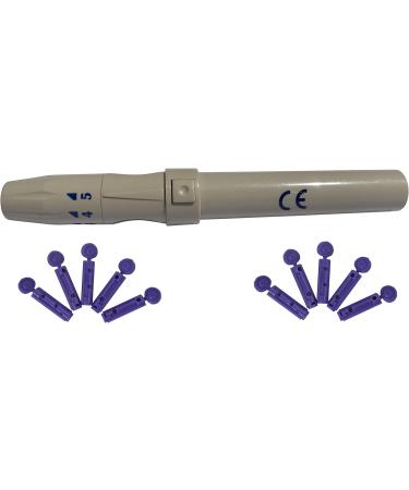 Lancing Device with 100 Lancets for Diabetes Blood Testing - Non-Diabetic Option - Buy Online on GoSupps.com