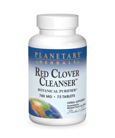 Planetary Herbals Red Clover Cleanser Tablets 72 Count