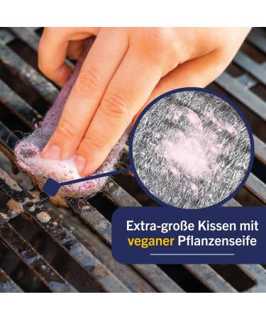 Abrazo Grill Power - Pads | 6 Premium Grill Cleaners with Antibacterial Soap - Multi-Pack for Ovens & Grills - Rust & Accessory Cleaning - Buy Online on GoSupps.com