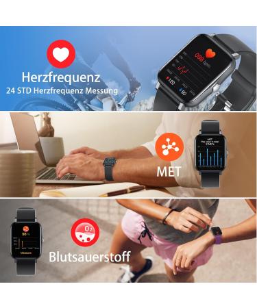 Lebexy Fitness Bracelet - IP68 Waterproof Pedometer Heart Rate & Blood Pressure Monitor Calorie Counter Smartwatch | Fitness Tracker & Sports Watch in Black - Buy Online on GoSupps.com
