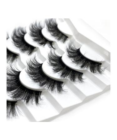 AUNUT 5 Pairs False Eyelashes Pack 3D Faux Mink Lashes Dramatic Long Thick Volume Fake Eye Lash