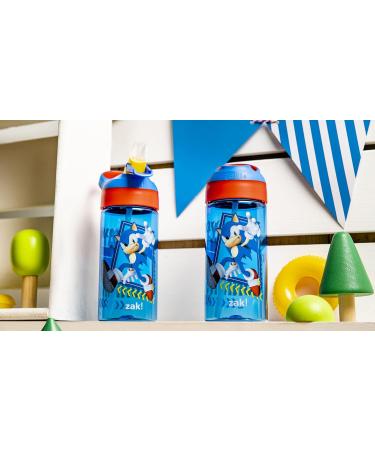 Zak Designs Sonic the Hedgehog Kids Water Bottle - 17.5 oz, Pack of 2, Leak-Proof, Non-BPA, Durable Plastic, Spout Cover, Carrying Loop - Ideal for Travel - Buy Online on GoSupps.com