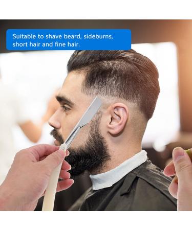 Uonlytech 2pcs Vintage Straight Edge Barber Razors - Chic Black & White Steel Shaving Tools for Men - Buy Online on GoSupps.com