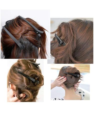 Pack of 12 Black Plastic Combi Clip Hair Clips - Durable Sectioning Hair Clamps for All Hair Types - Buy Online on GoSupps.com