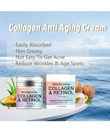 Collagen Retinol Face Cream Face Care Moisturiser For Women Anti-Aging Hyaluronic Acid Face Moisturiser Acne Redness Reducing Face Cream Hydrating Face Cream Face Cream For Mature Skin - Buy Online on GoSupps.com