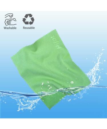 Hi-Fot Microfiber Glasses Cleaning Cloths - 12 Pack for Glasses Sunglasses Cameras & Tablets | Multicolor 5.7x6.9 & 14.5x17.5 cm - Buy Online on GoSupps.com