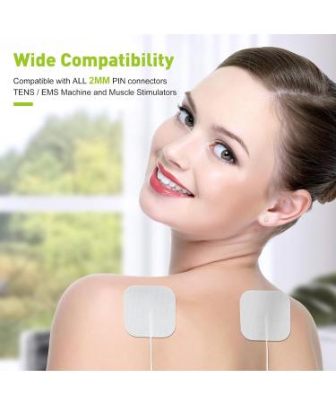 TENS Unit Replacement Pads | 20PCS 2x2 Reusable Electrode Pads for Electrotherapy | Self-Adhesive Electrode Patches - International Shipping Available - Buy Online on GoSupps.com
