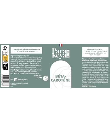 B ta-carot ne|Compl ment alimentaire|180 capsules 180 unit (Lot de 1) - Buy Online on GoSupps.com