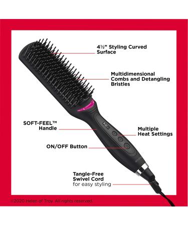 REVLON 4-1/2 Inch Hair Straightening Heated Styling Brush - Fast & Easy Styling - Buy Online on GoSupps.com