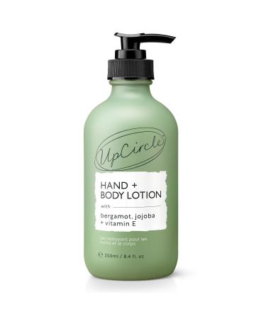 UPCIRCLE Hand + Body Lotion with Bergamot Water 8.45oz - For Nourishing + Repairing - Glycerin + Jojoba - Natural Vegan + Cruelty Free