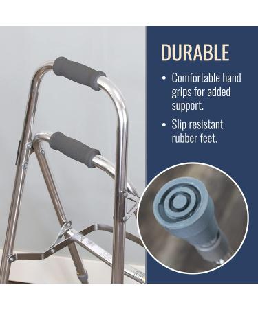 Durable Aluminum DMI Folding Hemi-Walker for Support - Silver, Adjustable Height 30'-35 - Buy Online on GoSupps.com