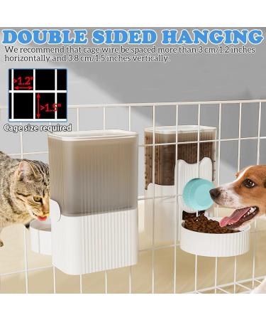 Kathson Rabbit Gravity Auto Feeder Set 35oz - Hanging Automatic Food/Water Dispenser for Small Pets - Ideal for Rabbit, Chinchilla, Guinea Pig, Hedgehog, Ferret, Kitty, Puppy - Blue - Buy Online on GoSupps.com