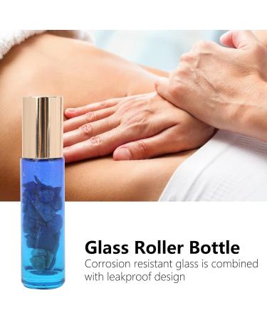 Fabater Roller Bottle Hotel Glass Essential Oil Bottle for Home Travel (10ML light blue essential oil bottle + jade ball) - Buy Online on GoSupps.com