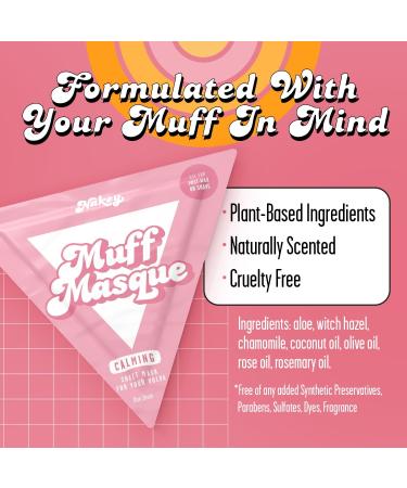 NAKEY Muff Masque - Plant-Based Vaginal Mask for Women - The Soother - Relieves Razor Burns, Ingrowns, Redness & Bumps - Vulva Care Sheet Mask - 1 Count - Buy Online on GoSupps.com