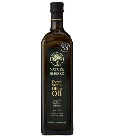 Nature Blessed Extra Virgin Olive Oil 1000 ml Glass Bottle 1 l (Pack of 1)