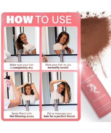 Fibers for Thinning Hair - Medium Brown | 100% Natural Hair Building Powder for Women | Conceals Hair Loss & Bald Spots | 2-Month Supply - Buy Online on GoSupps.com